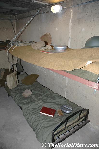 The cots in the World War II bunker